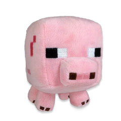 Minecraft Baby Pig Plush close-up of pixel embroidery highlighting game-inspired detail for fans