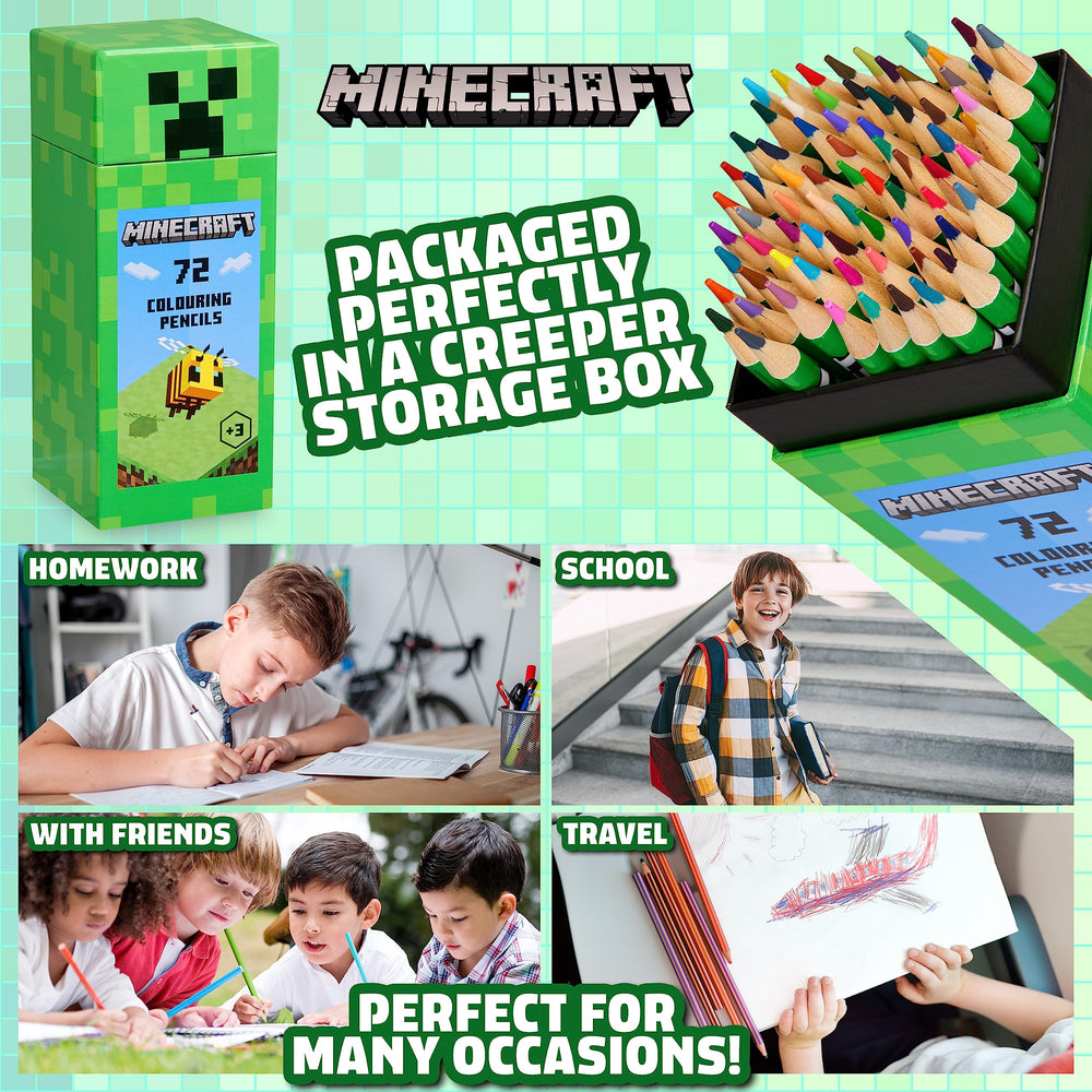 Minecraft Colouring Pencils Set 72 official merch boosts fan engagement.