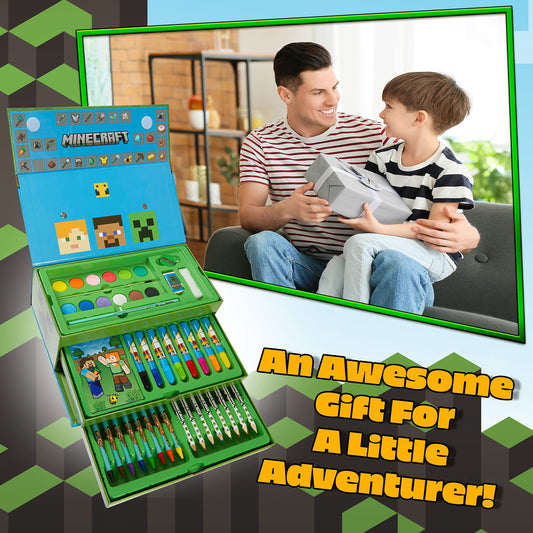 Minecraft crayons kit ideal for bold fills in art projects and comics