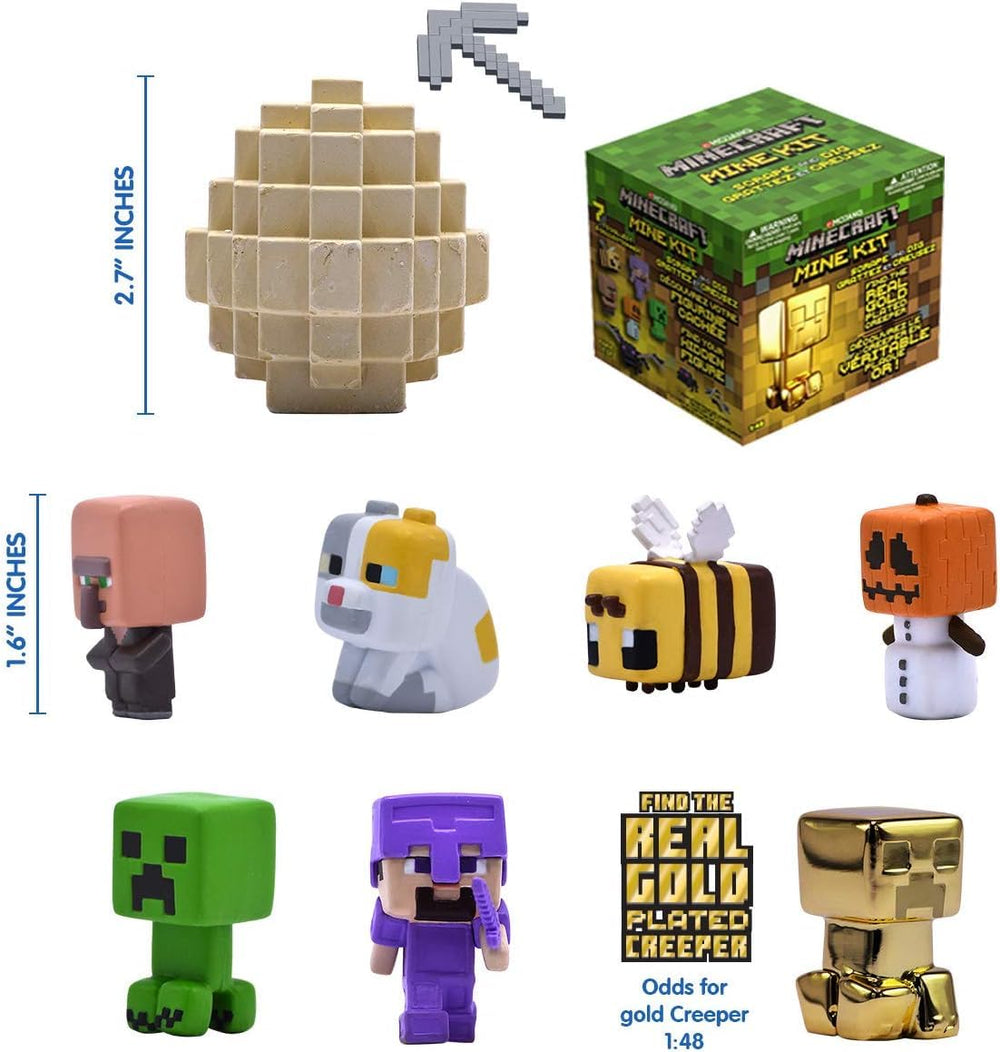 Minecraft Mine Kit iron pickaxe digging tool in action