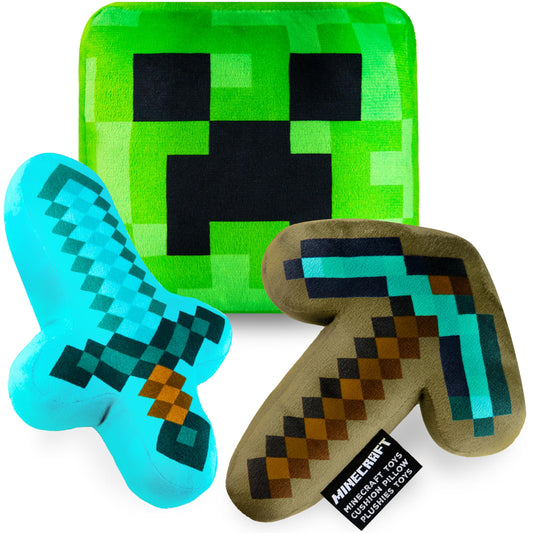 Minecraft Creeper plush ready for cozy cuddles and bedtime fun