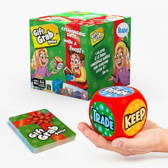 Family-friendly Gift Grab Game shown during a party setup.