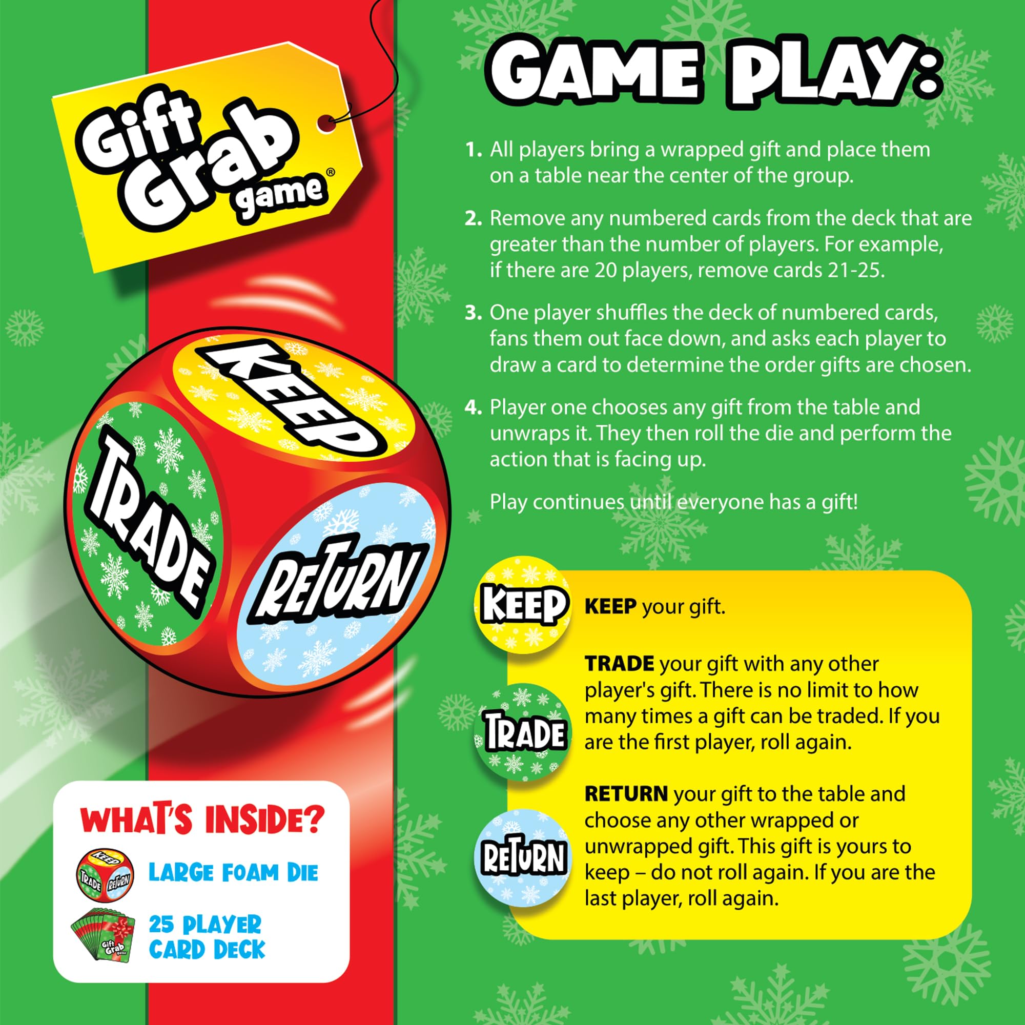 Gift Grab Game gift-style box enhances gift exchanges.