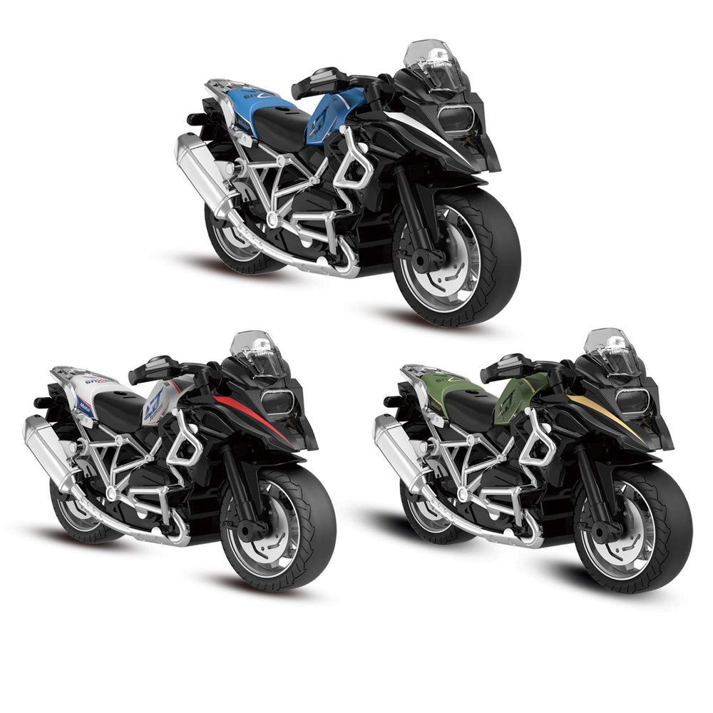 MING YING 66 kid-friendly motorcycle toy white close-up emphasizes safe materials.