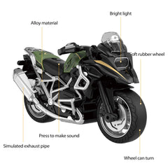 MING YING 66 pull-back toy motorcycle white with lights sounds boosts interactive playtime.