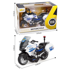 Ming You toy motorcycle, close-up body detail, alloy construction with safe rounded edges.
