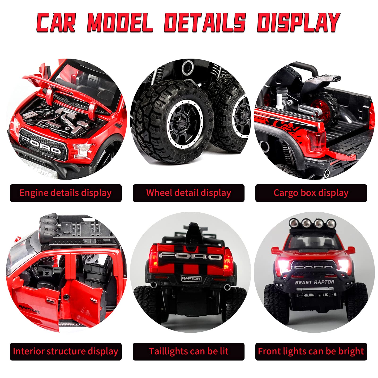 Ming You Monster Trucks 1/24 scale suits compact play and sturdy display