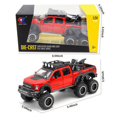 Ming You Monster Trucks red truck front lights highlight realistic night play and visual appeal