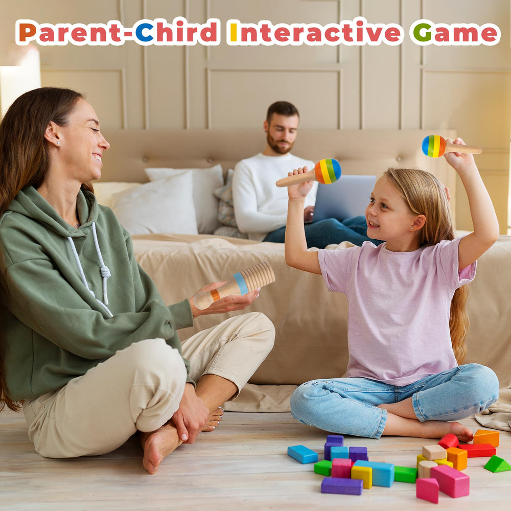 MINGKIDS maracas for toddlers promote rhythm exploration and social play.