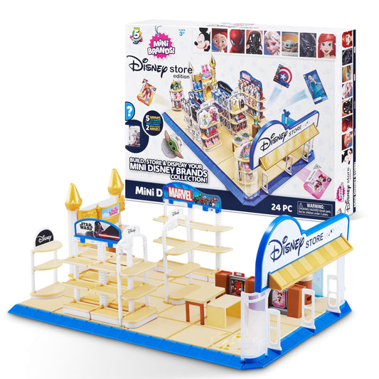 Mini Brands Disney Toy Store Playset store-front for immersive display and imaginative shopping.