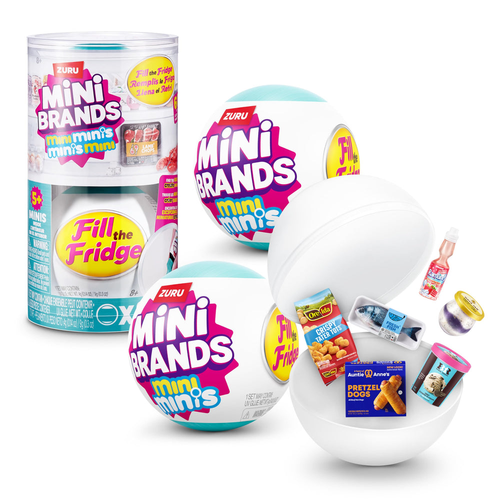 Mini Brands front packaging showing ZURU capsules and collectible appeal