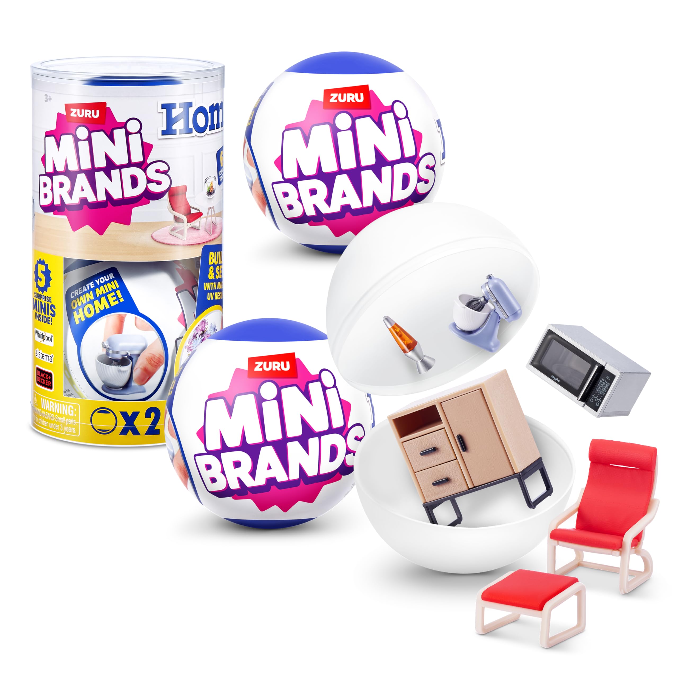Mini Brands front packaging showing capsule and collectible reveal benefit