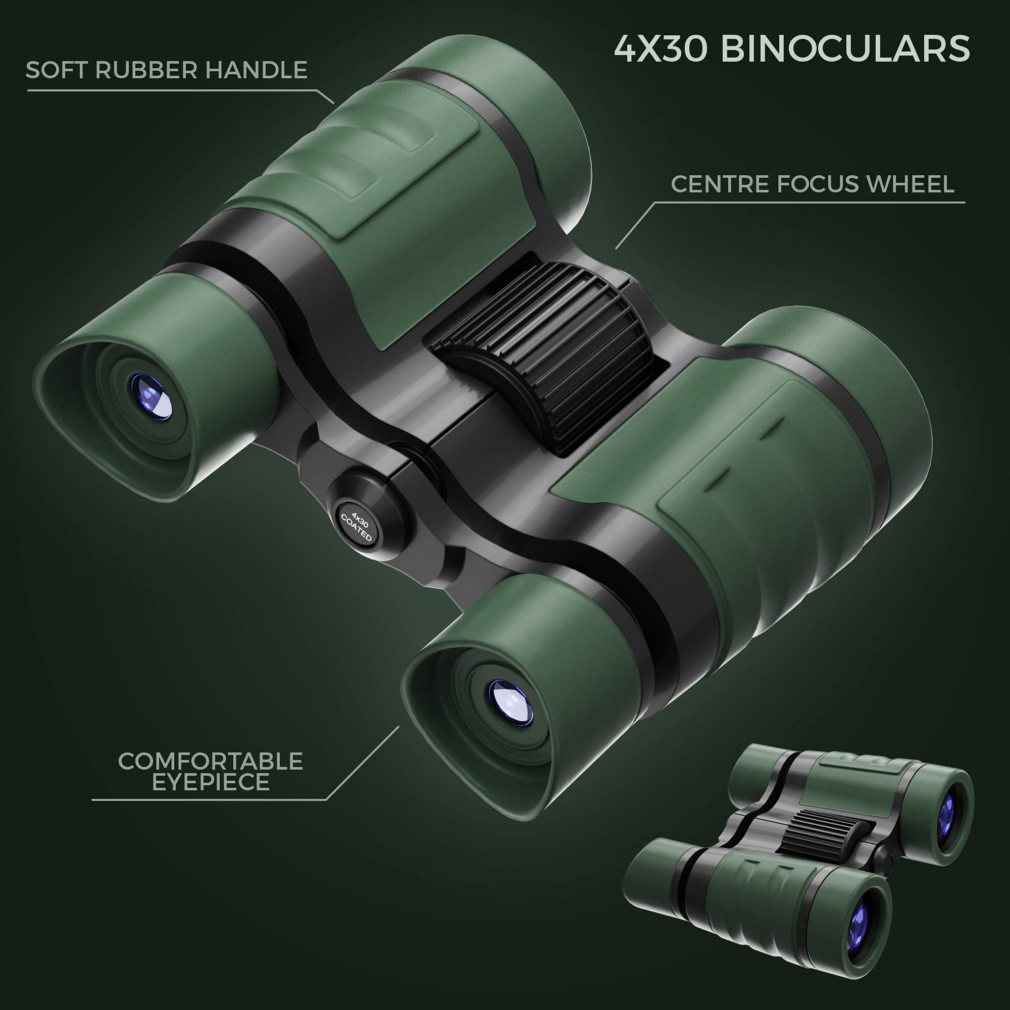 Mini Explorer binoculars 4x30mm for bird watching and nature discovery.
