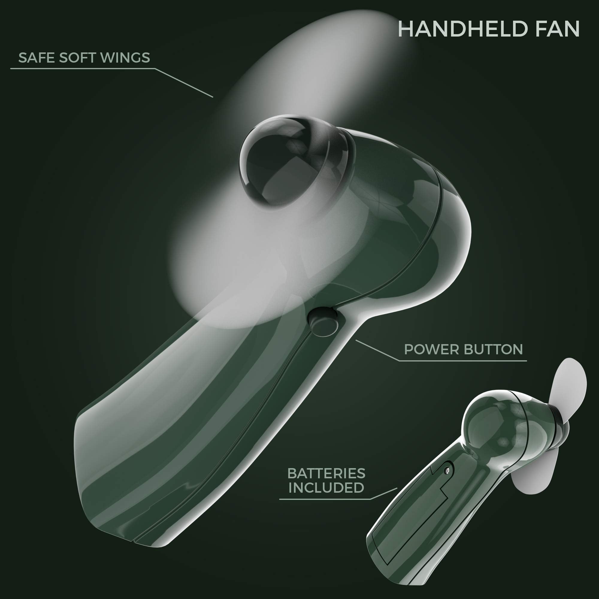 Mini Explorer handheld fan keeps children cool on outdoor adventures.