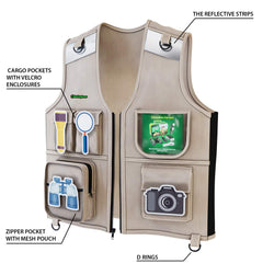 Mini Explorer vest cargo pockets for tools and treasures during explorations