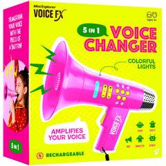 Mini Explorer voice changer with four modes for creative pretend play