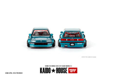 Mini GT Models Kaido Works V1 Tahitian Green boxed packaging for safe gifting.