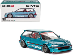 Mini GT Models Kaido Works V1 Tahitian Green exterior display piece for collectors.