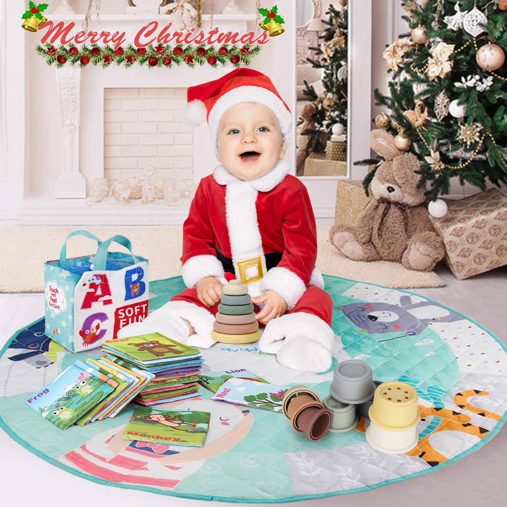 Mini Tudou alphabet cards with drawstring storage bag for easy organization