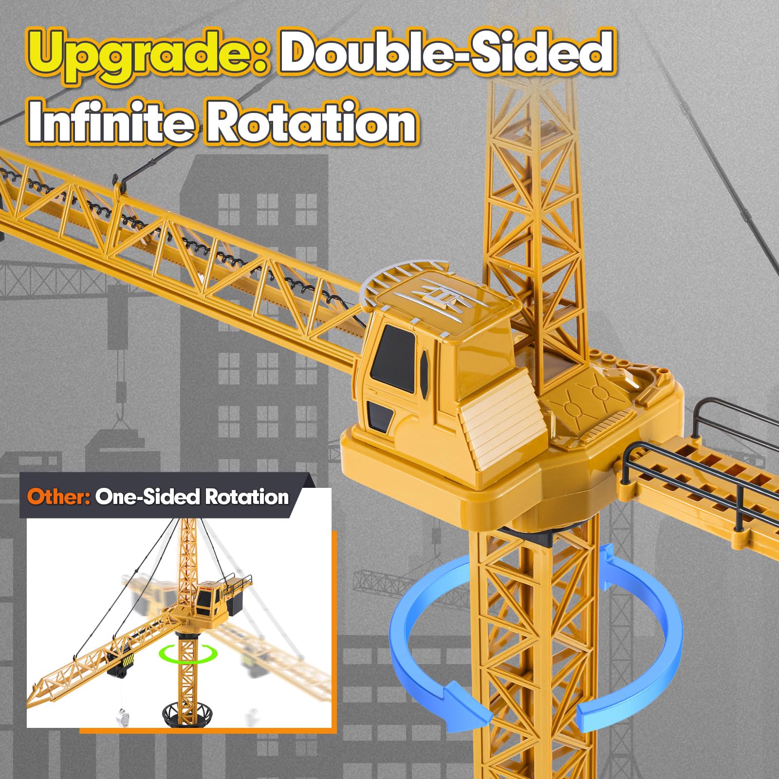 Mini Tudou crane base mount provides stable foundation for tall constructions.