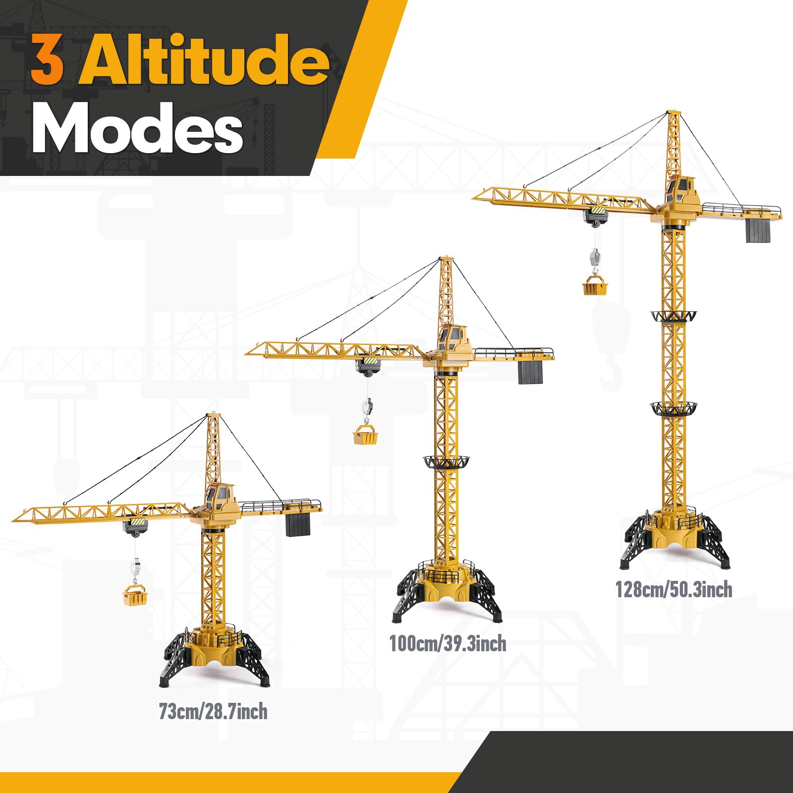 Mini Tudou crane remote control demonstrates 2.4GHz precision and long-range action.