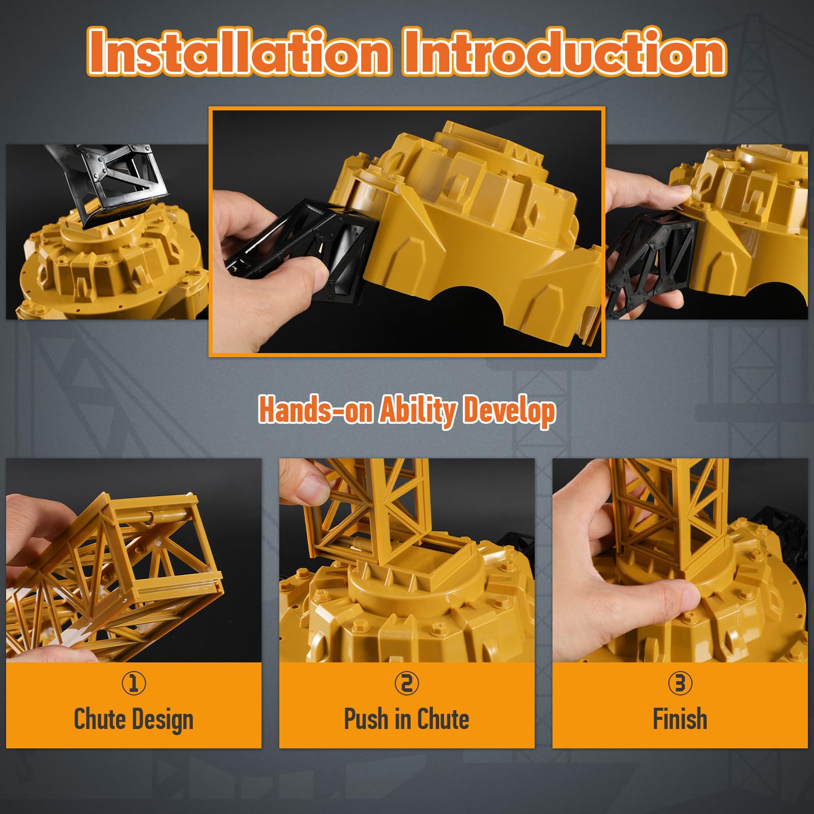 Mini Tudou crane tower arm offers tall height options for dynamic builds.