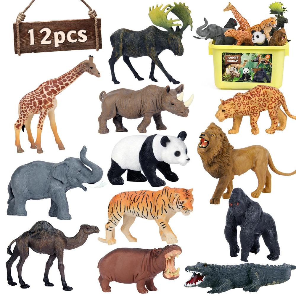 Mini Tudou safari lion figure for imaginative play and animal recognition