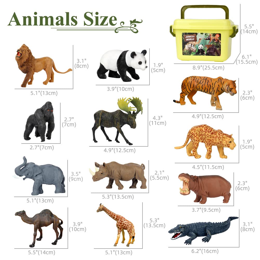 Mini Tudou rhino figure helps kids imagine strong jungle habitats