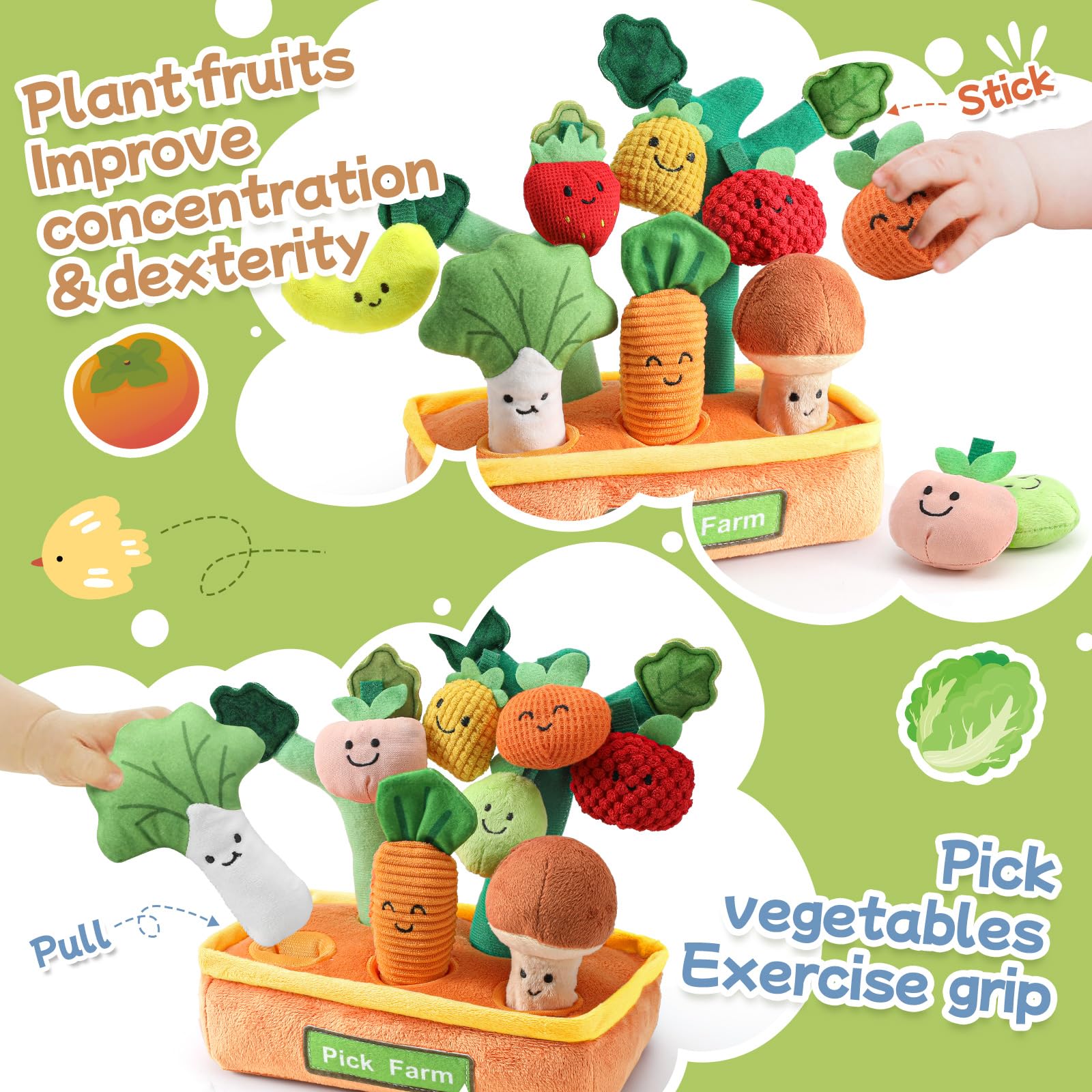 Mini Tudou soil-base-holes: loosen soil for stable pretend planting.