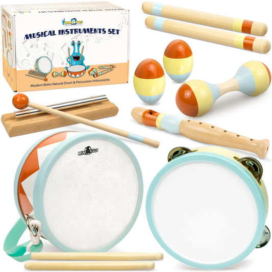 MINIARTIS 6-inch natural drum for toddlers encouraging rhythm exploration