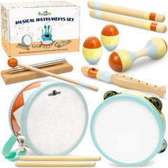 MINIARTIS 6-inch natural drum for toddlers encouraging rhythm exploration
