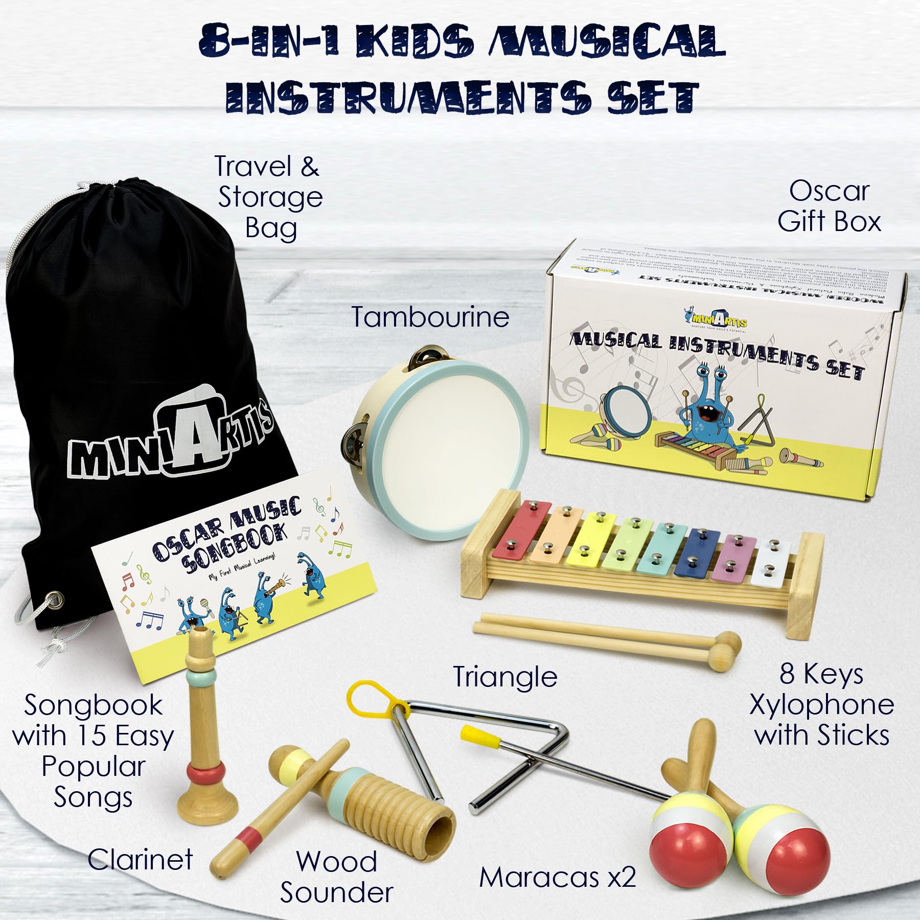 MINIARTIS tambourine for kids fostering sensory play and musical timing