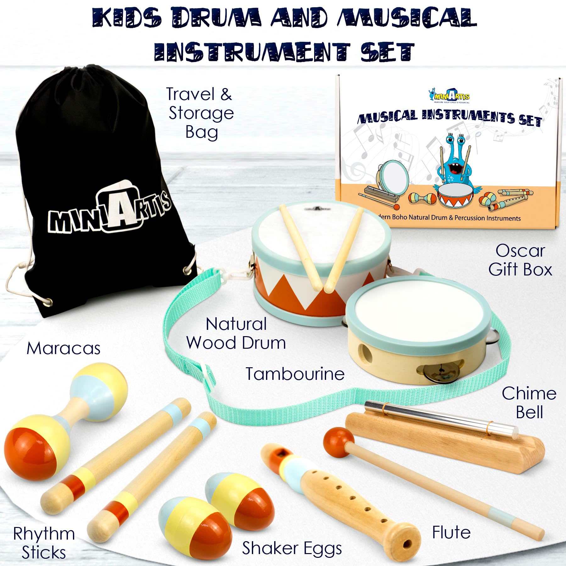 MINIARTIS egg shakers for safe sensory play and musical exploration