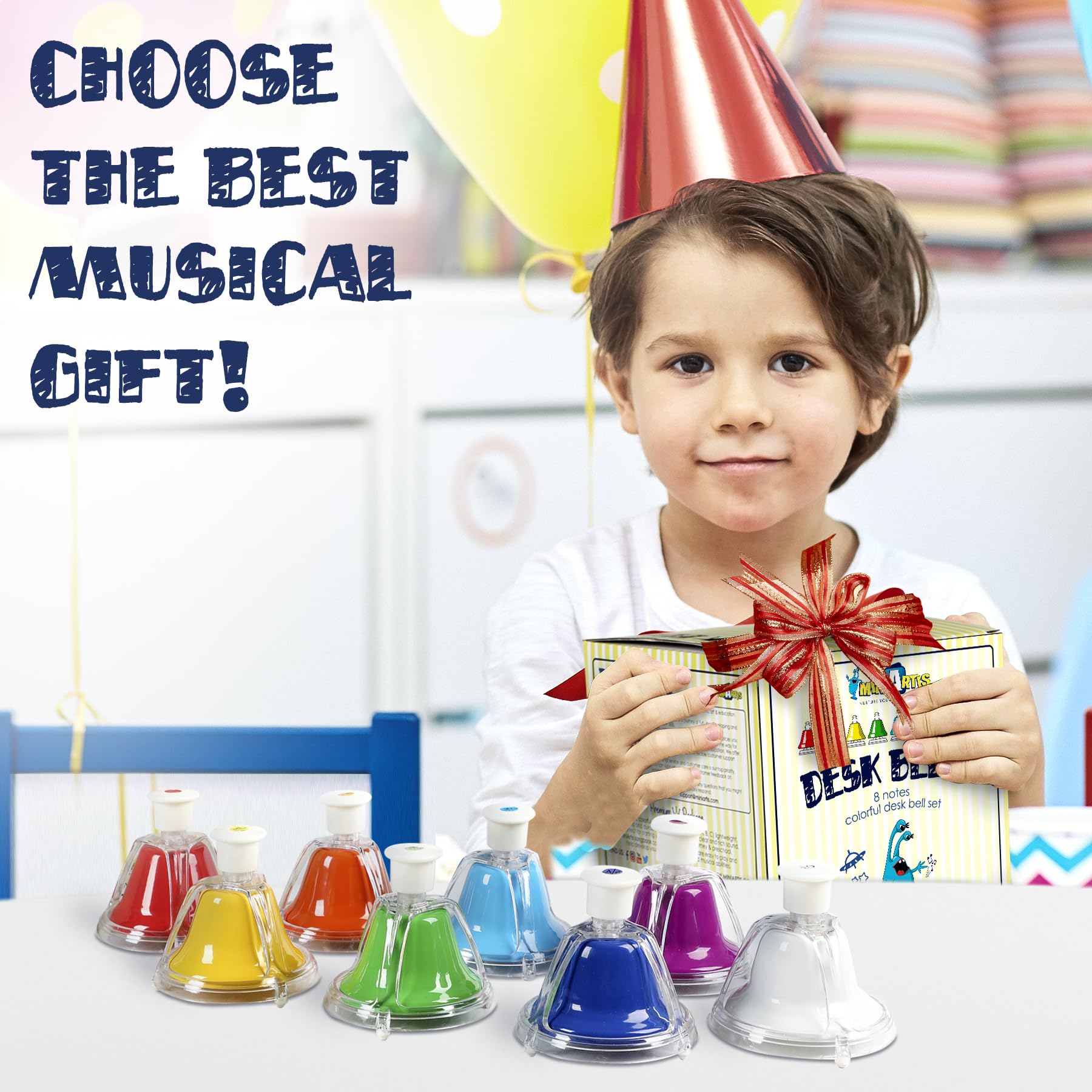 miniartis oscar character with kid-friendly musical instruments