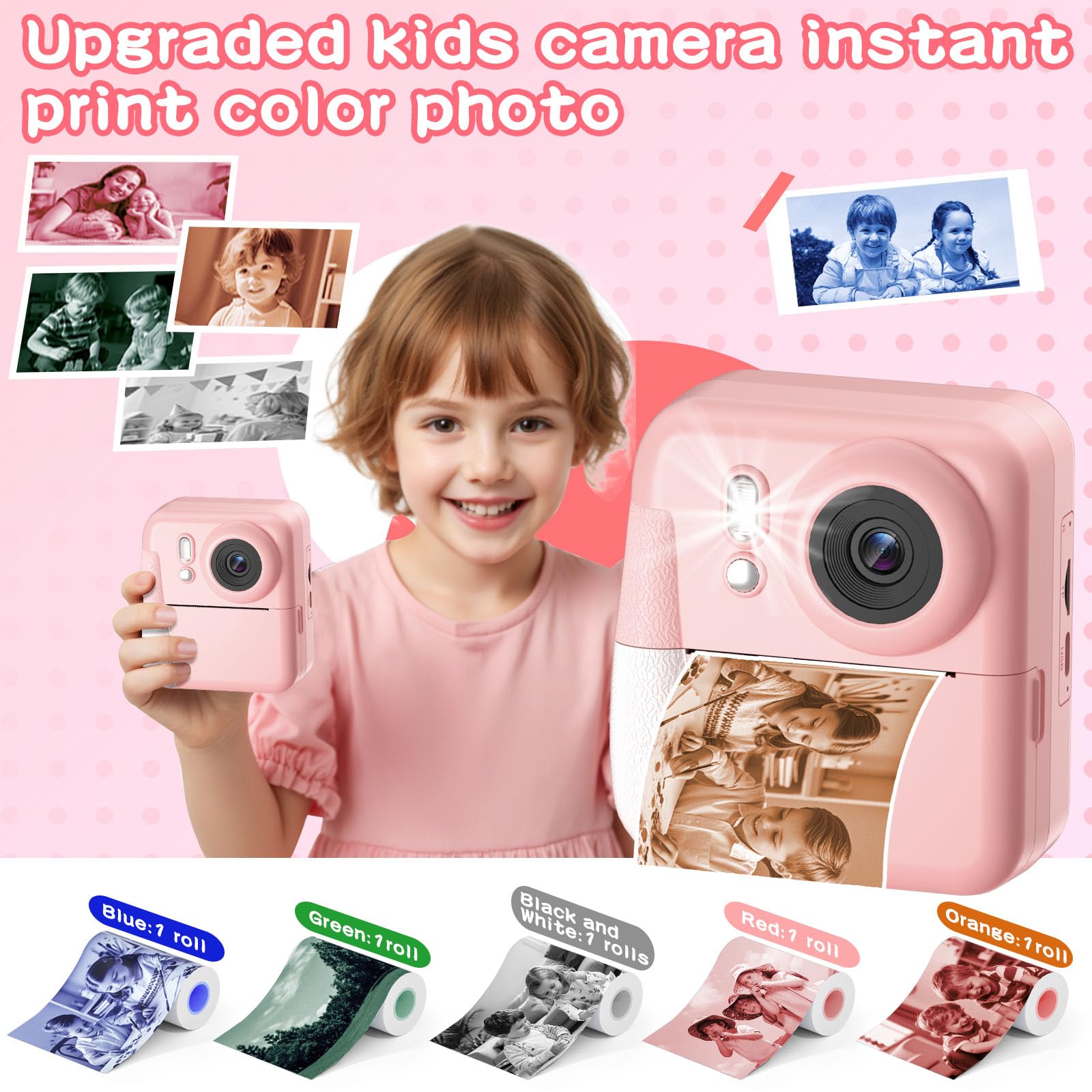 MINIBEAR instant print action highlights quick on-the-spot prints for creative keepsakes.