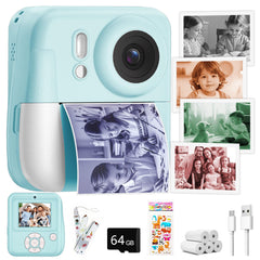 MINIBEAR Kids Camera front view highlighting instant print for quick keepsakes