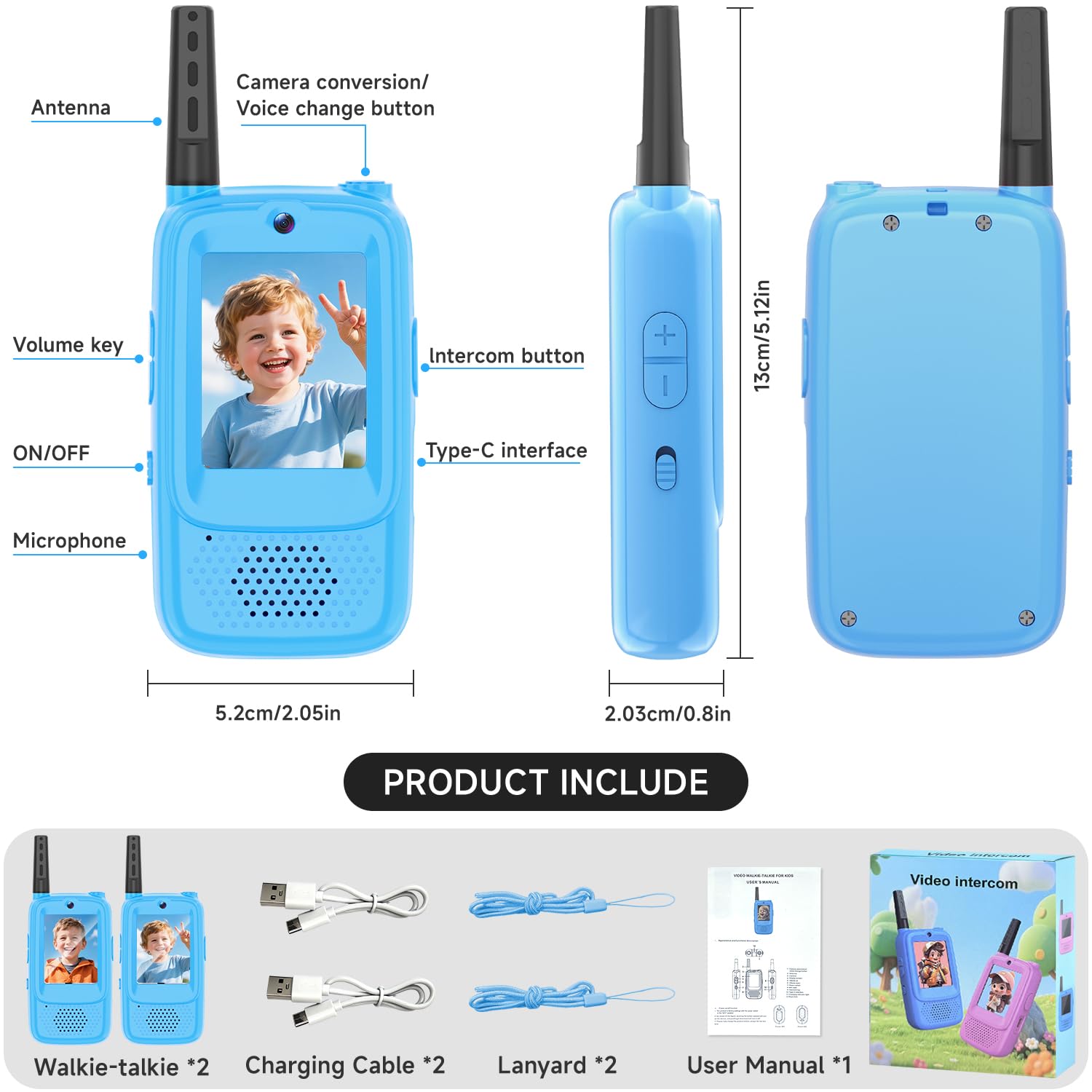 MINIBEAR two pack walkie talkies ideal as holidays and birthday gifts for kids.