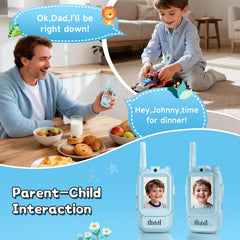 MINIBEAR video walkie talkie blue voice-modes offer playful messaging options