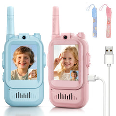 MINIBEAR video walkie talkies blue front view for kid-friendly conversations.