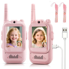 MINIBEAR video walkie talkies with built-in camera and screen for real-time adventures.