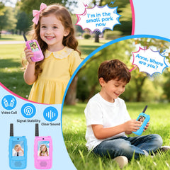 MINIBEAR video walkie talkies used outdoors for easy communication during activities.