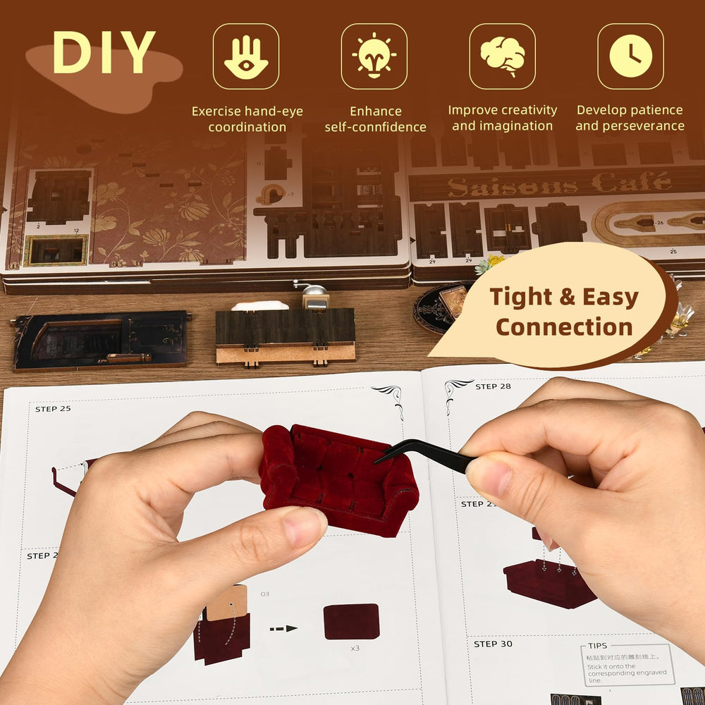 MiniCity requires two AAA batteries to power the LEDs.