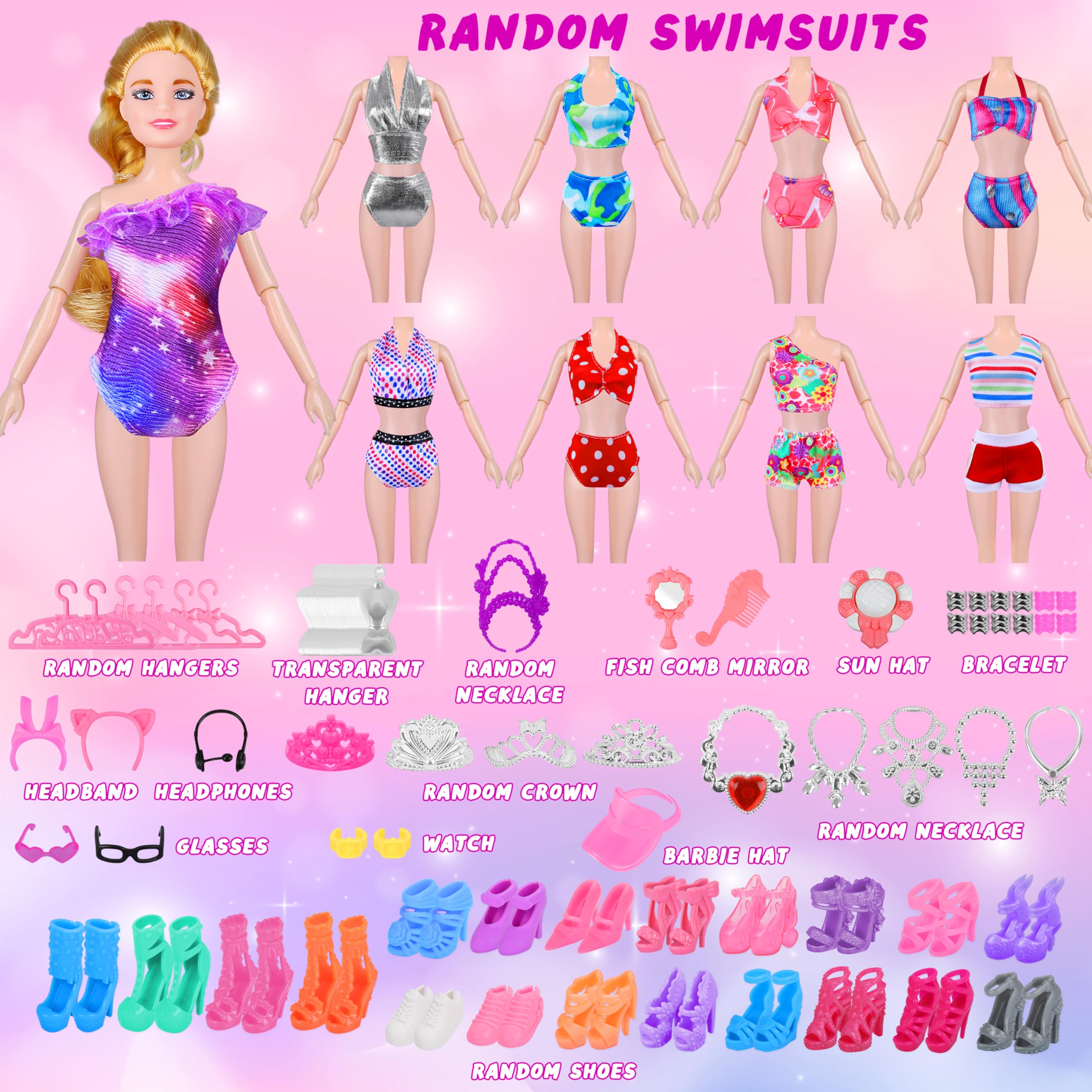 MINIFUN accessories include hat glasses and necklace for accents