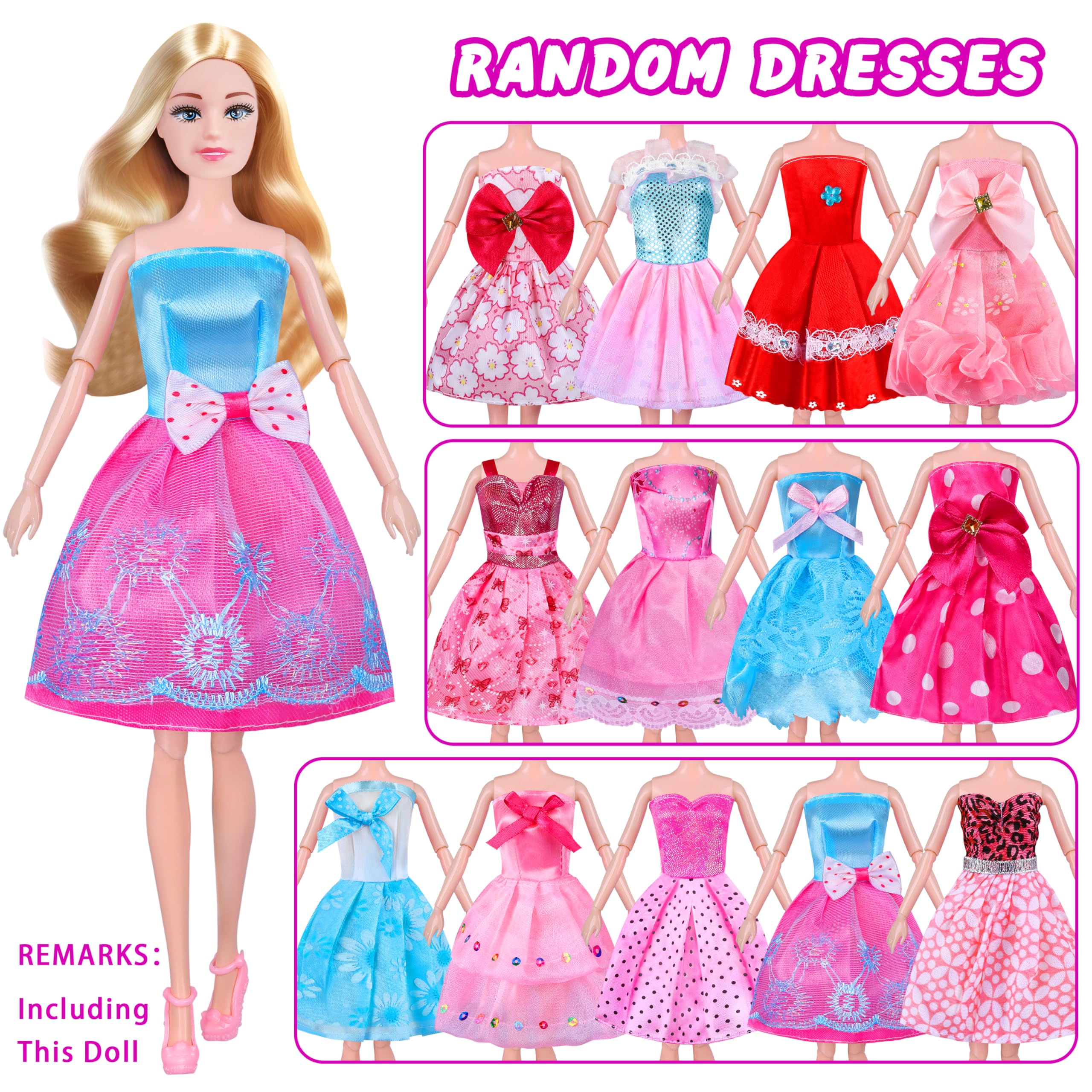 MINIFUN doll fashion accessories set with chic items for stylish pretend looks.