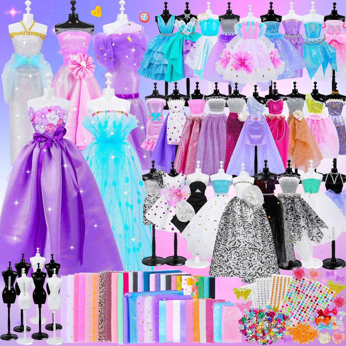 MINIFUN fashion designer kit with seven mannequins for creative dressmaking