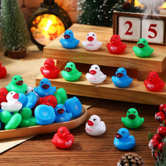 MiniInflat ducks on dinner tables add whimsy to festive settings.