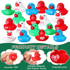MiniInflat ducks in four color variants provide visual appeal and gifts.