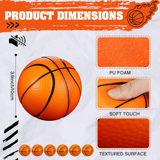 Close-up of MiniInflat foam basketball texture in orange