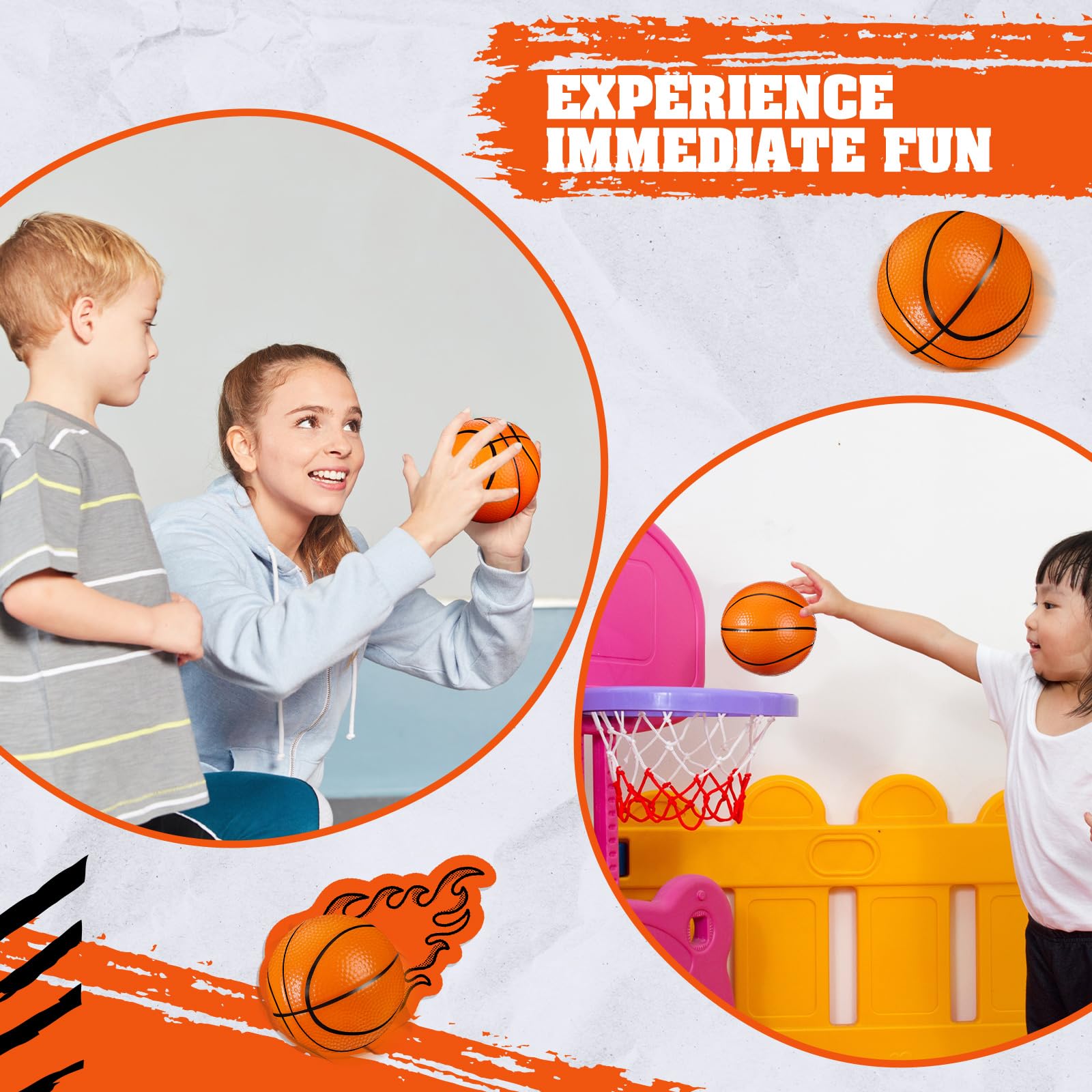 MiniInflat foam basketballs ready to use straight from the package
