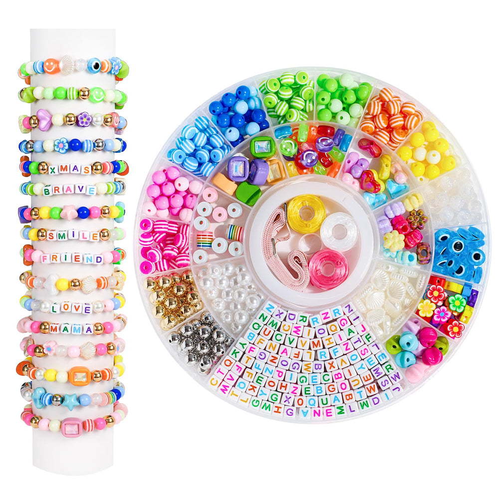 MINIMISSMIANYC 594pcs bead kit contents for versatile bracelet and necklace making.